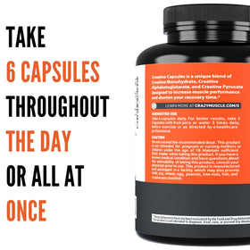 Créatine monohydrate Crazy Muscle avec équipement de gym en arrière-plan