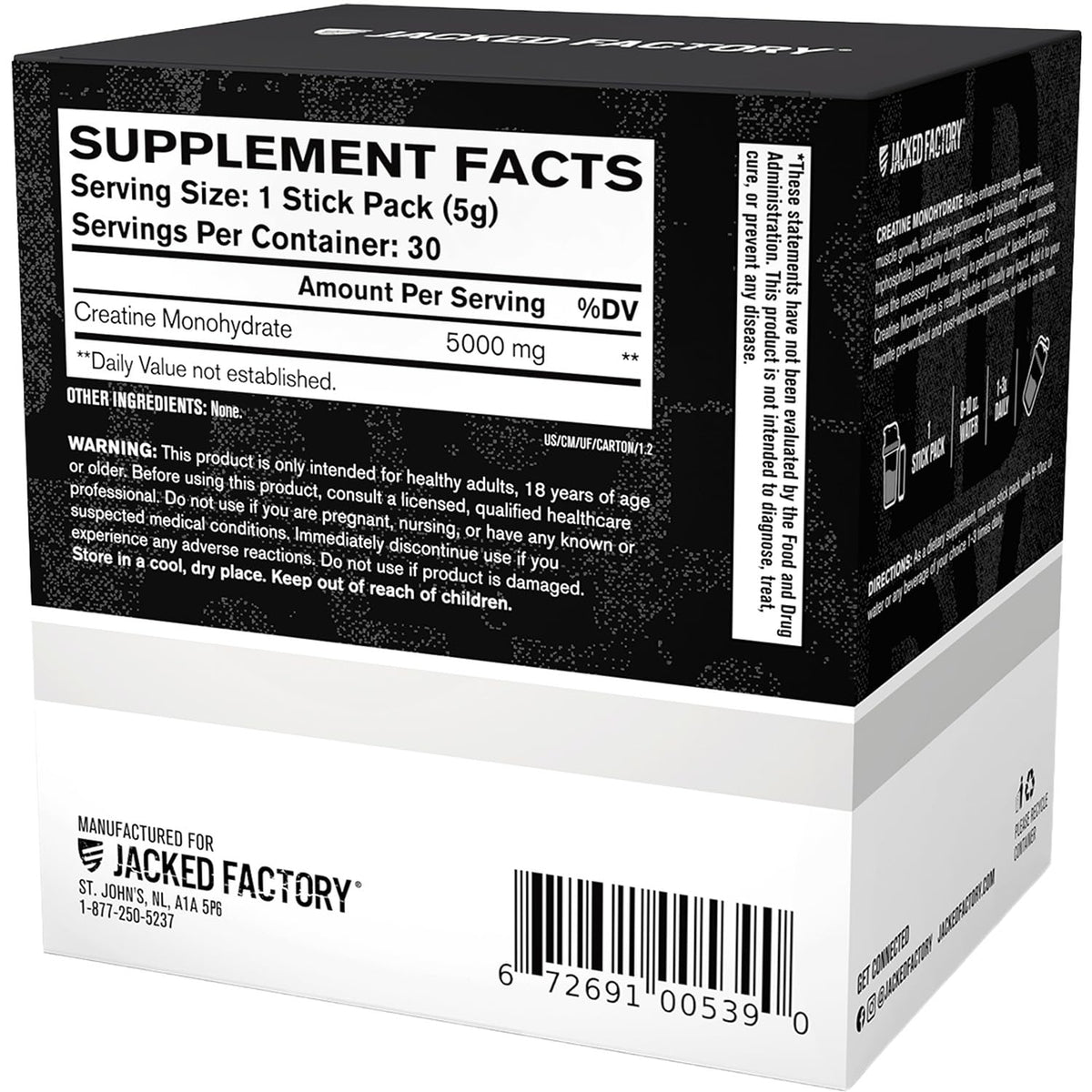 Créatine monohydrate Jacked Factory dans un shaker de sport