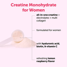Créatine monohydrate Micro Ingredients avec une cuillère à mesurer à côté