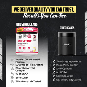 Créatine Old School Labs 381g goût citron rose avec des fruits