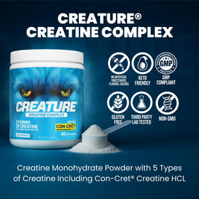 CREATURE Creatine Complex 300g powder scoop