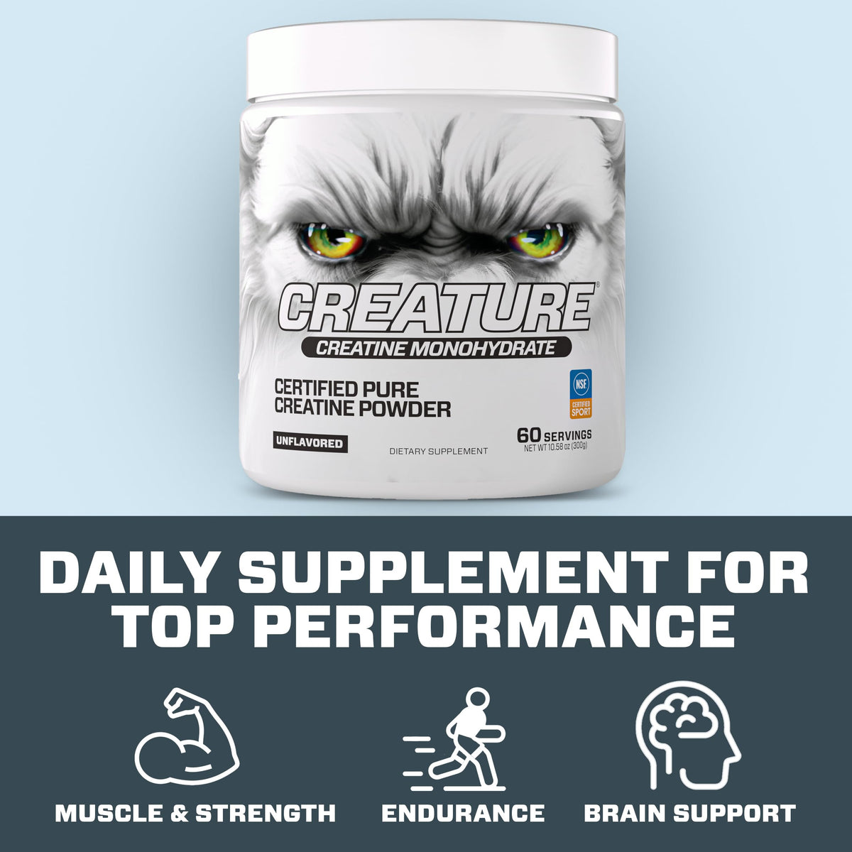 CREATURE Créatine Monohydrate 300G emballage