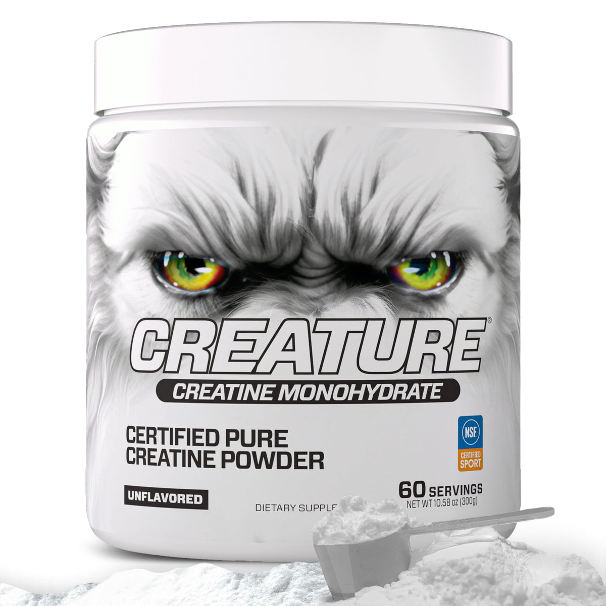 CREATURE Créatine Monohydrate 300G en poudre vue de face