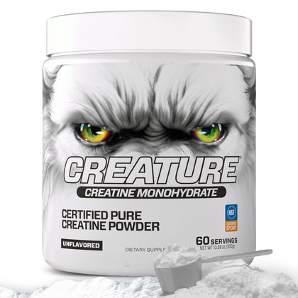 CREATURE Créatine Monohydrate 300G en poudre vue de face