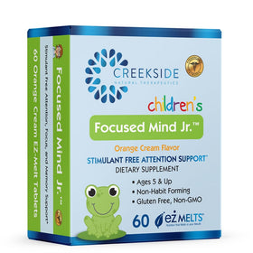 Creekside Focused Mind Jr. 60 comprimés EZ Melt en emballage