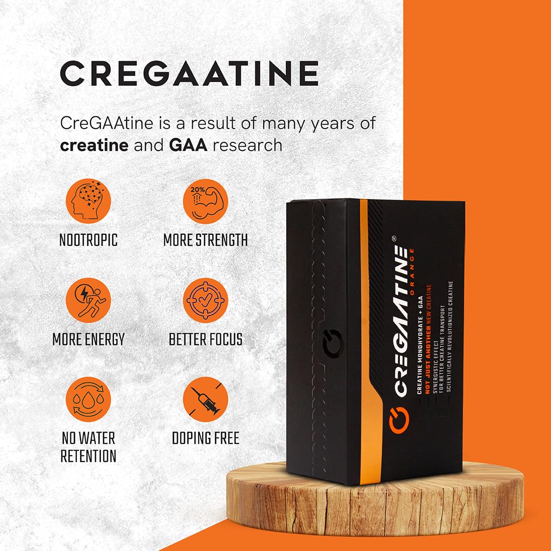 CreGAAtine sachets de créatine micronisée, orange, vue arrière