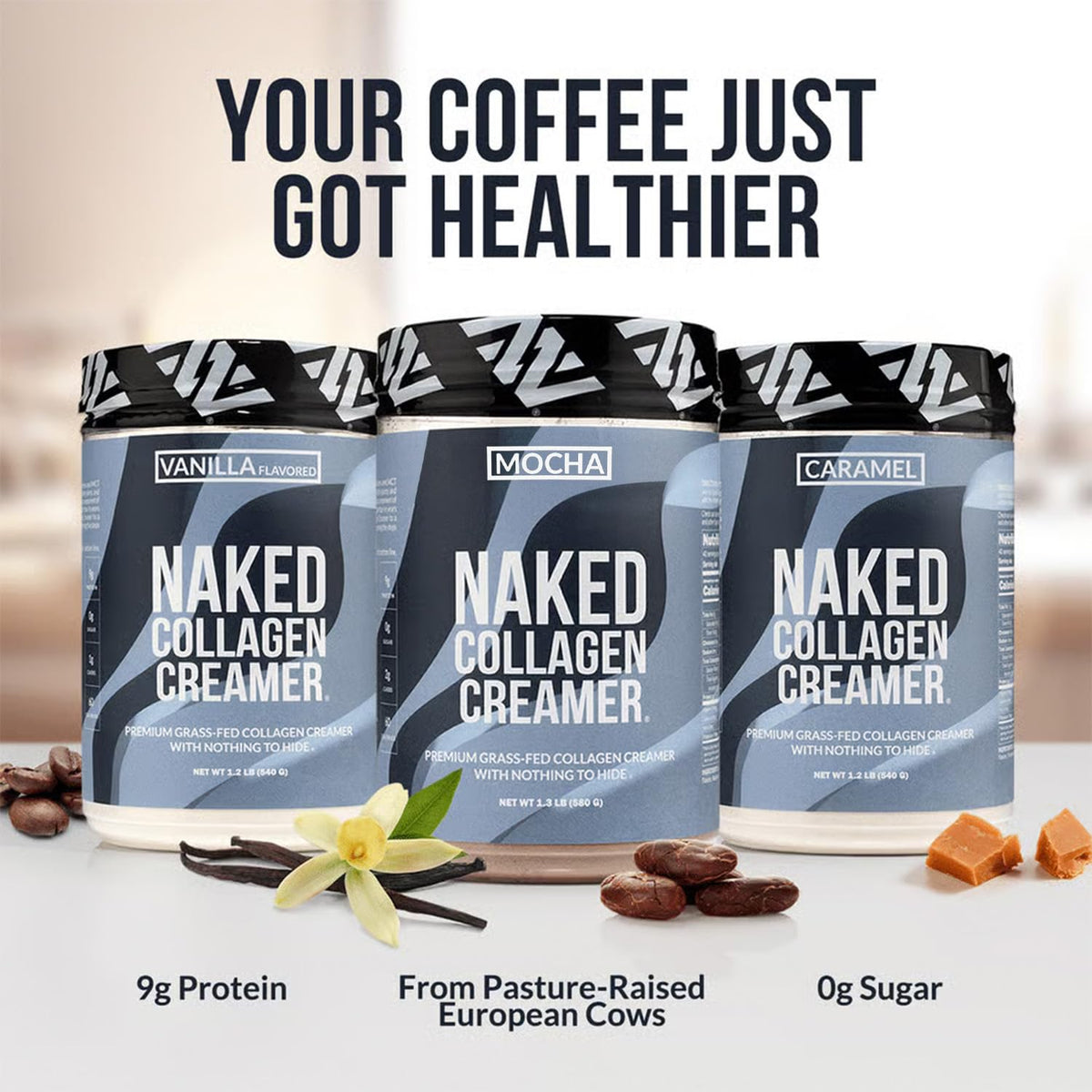 Crème à café Mocha NAKED vue arrière avec informations nutritionnelles