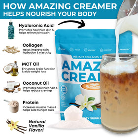 Crème Amazing au Collagène 320g avec une cuillère à café