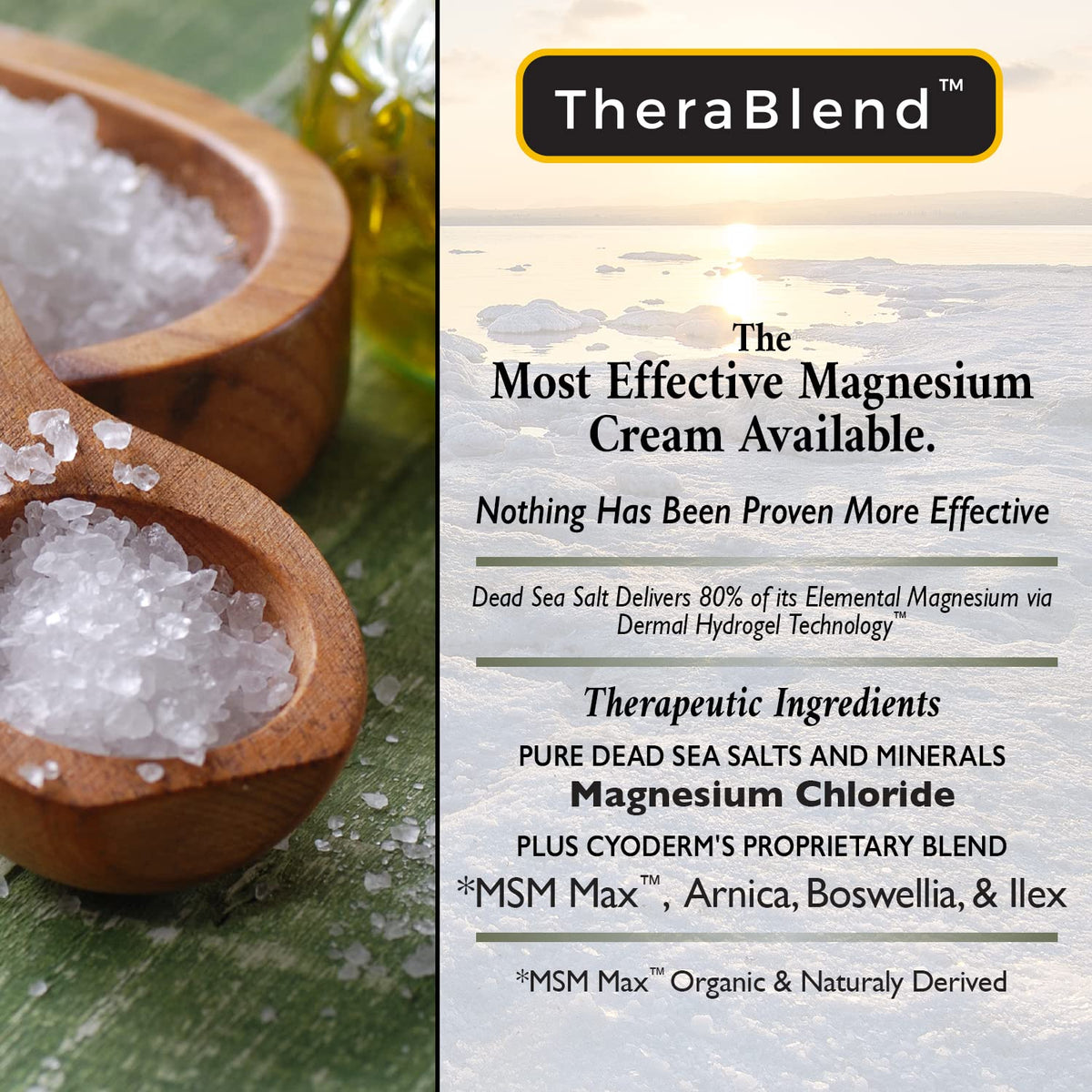 Crème Calmante au Magnésium CryoDerm avec des éléments naturels