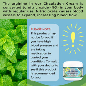 Crème Circulation Arginine 2 oz avec son emballage
