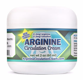 Crème Circulation Arginine 2 oz de Whole Family Products, vue avant avec étiquette