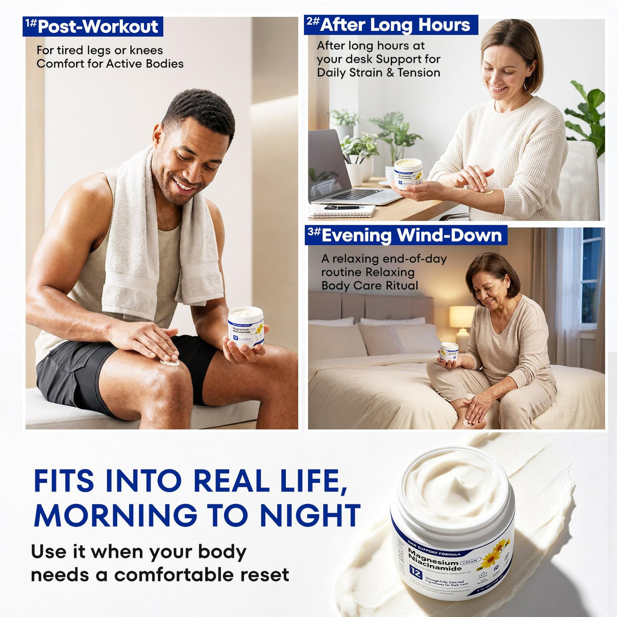 Crème de 170g avec étiquette visible et informations produit