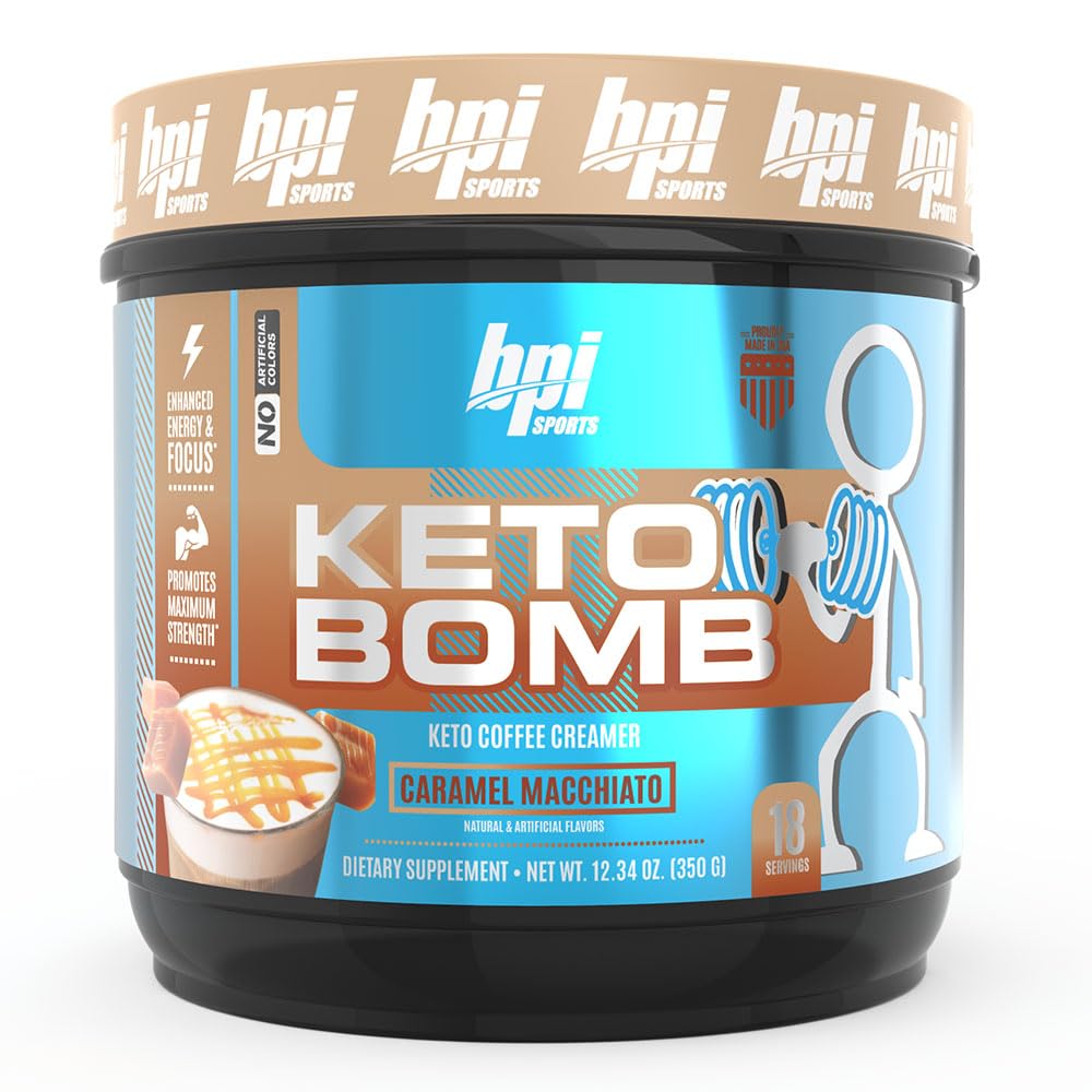 Crème de café keto BPI Sports Caramel Macchiato 581g vue de face