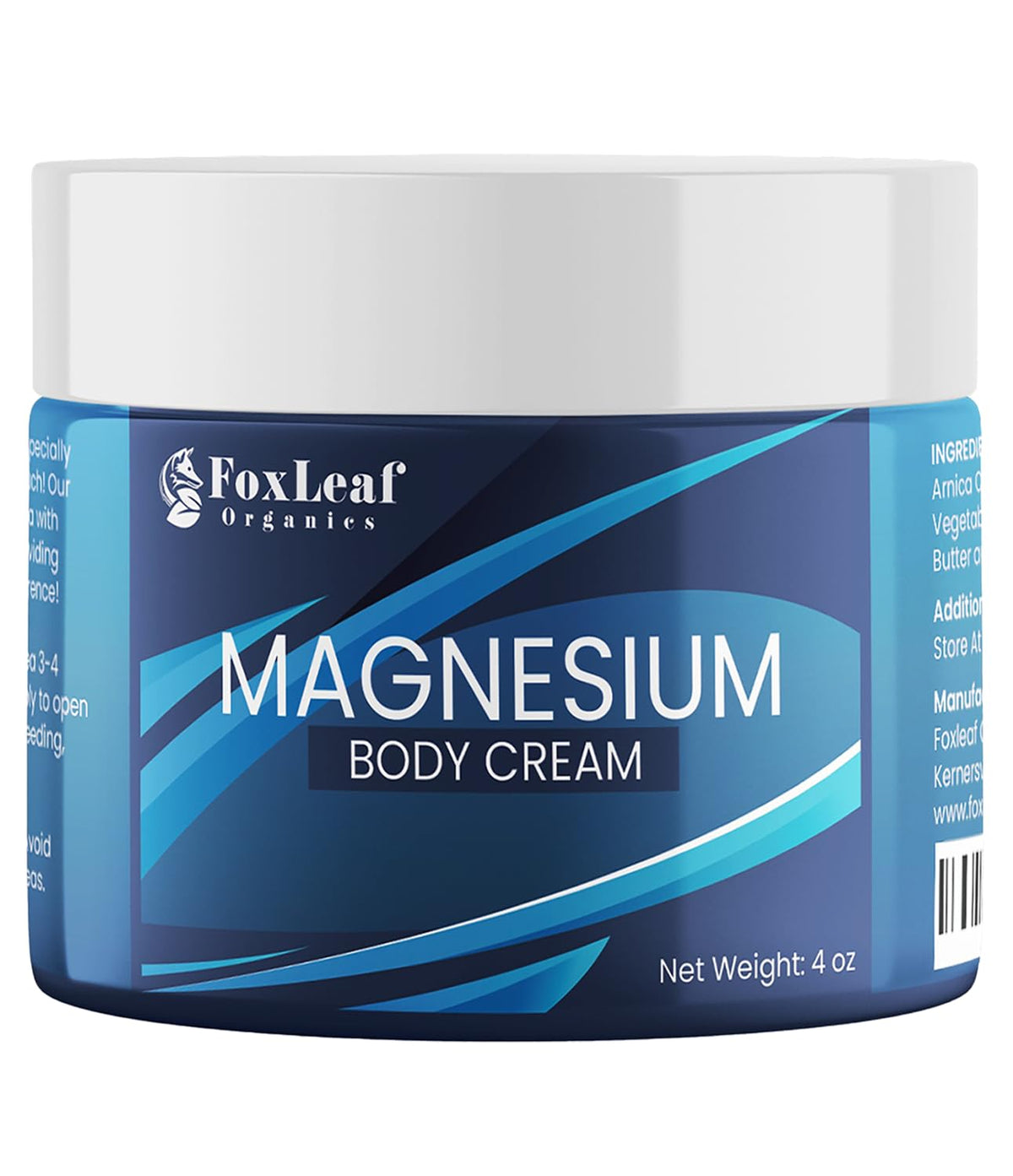 Crème de magnésium FOXLEAF 150g vue de face avec étiquette