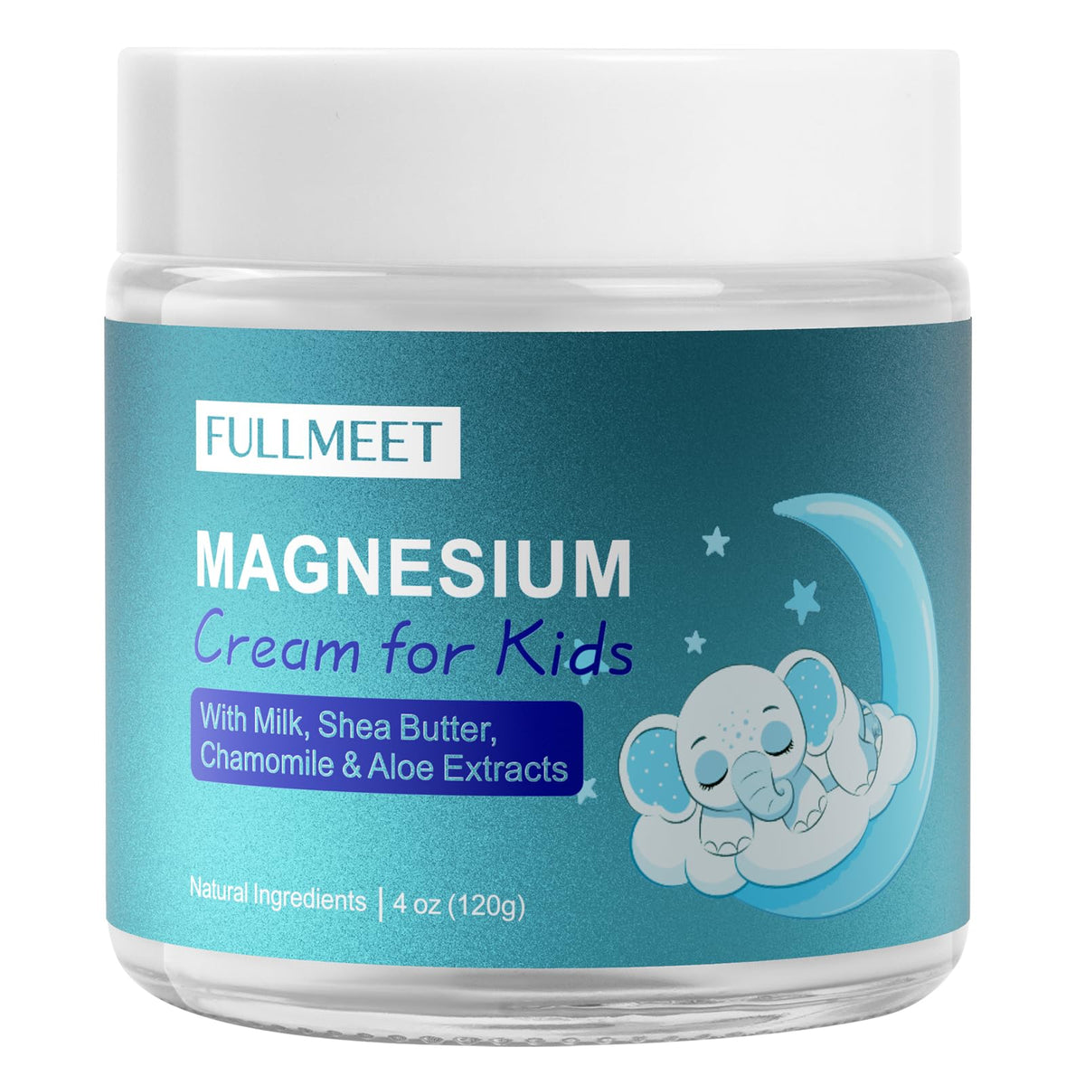 Crème de magnésium FullMeet 113 g vue de face avec étiquette