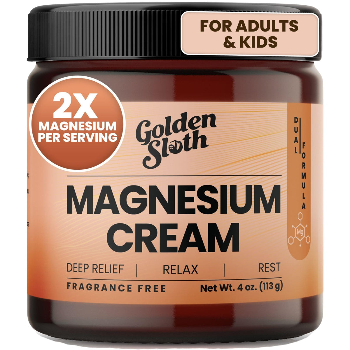Crème de magnésium Golden Sloth 18g vue de face