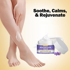 Crème de magnésium JUYIHEAL appliquée sur la peau