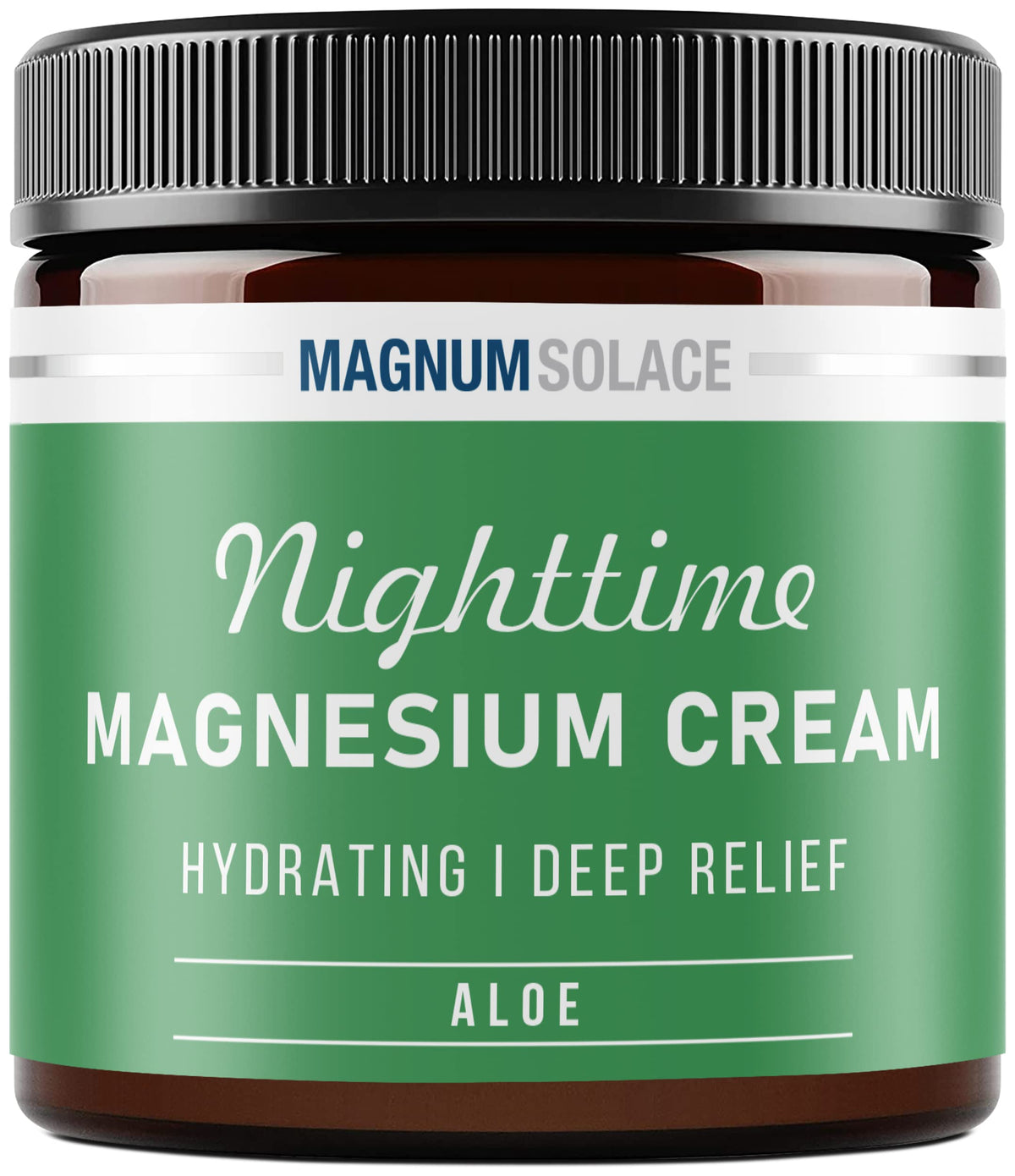 Crème de magnésium Magnum Solace 340g, vue de face avec étiquette
