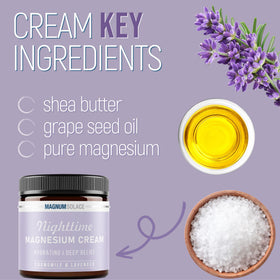 Crème de magnésium Magnum Solace usage sur jambes