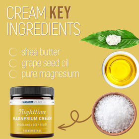 Crème de magnésium nuit Magnum Solace sur une table