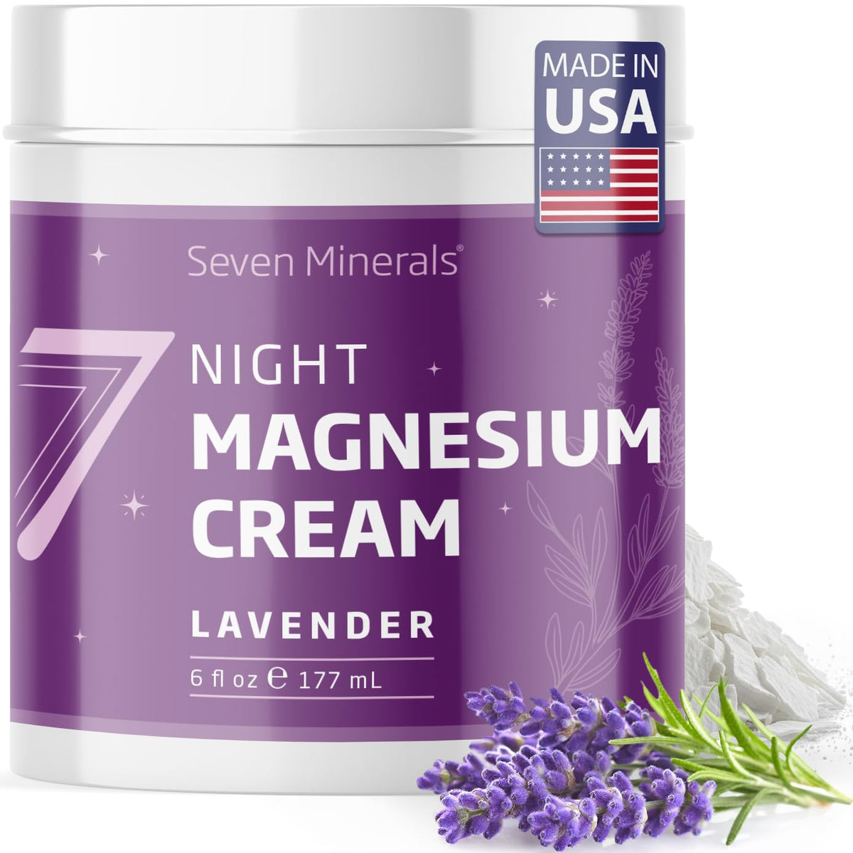 Crème de magnésium Seven Minerals 181g vue de face