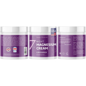 Crème de magnésium Seven Minerals sur une table de nuit