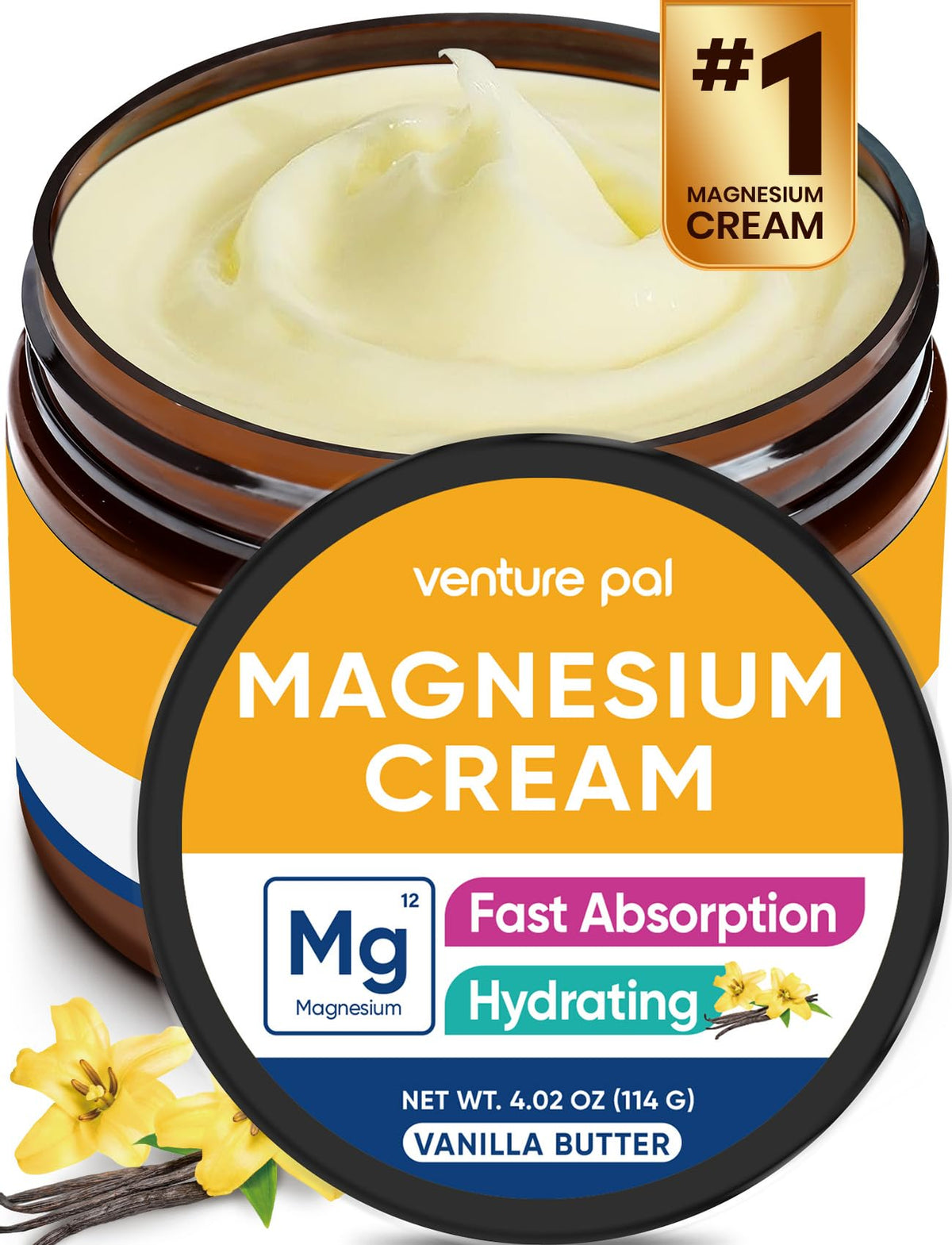 Crème de magnésium topique Venture Pal 141g vue avant