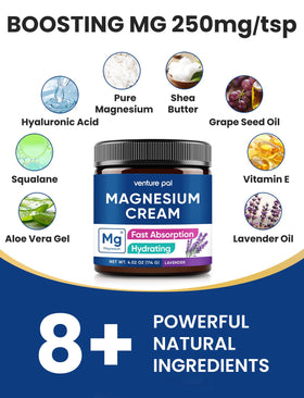 Crème de magnésium Venture Pal 159g vue de côté