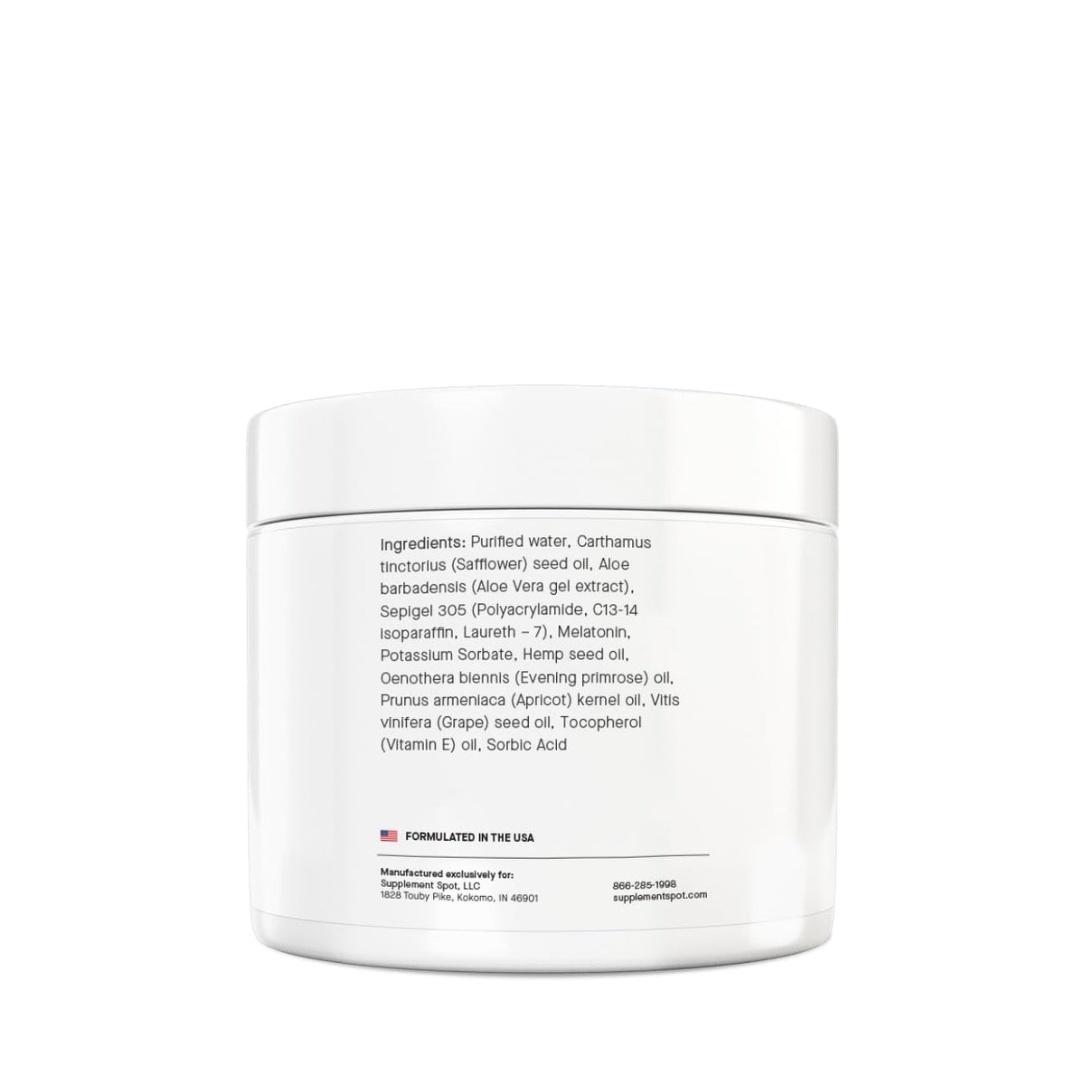 Crème de mélatonine 3mg de Supplement Spot en application sur la peau