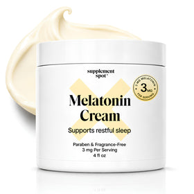 Crème de mélatonine 3mg de Supplement Spot en pot vu de face