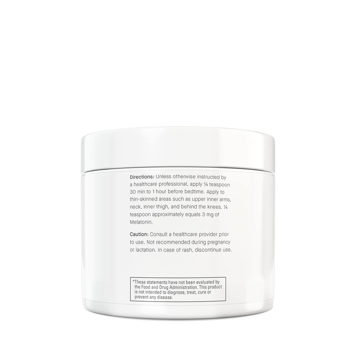 Crème de mélatonine 3mg de Supplement Spot sur une table de chevet