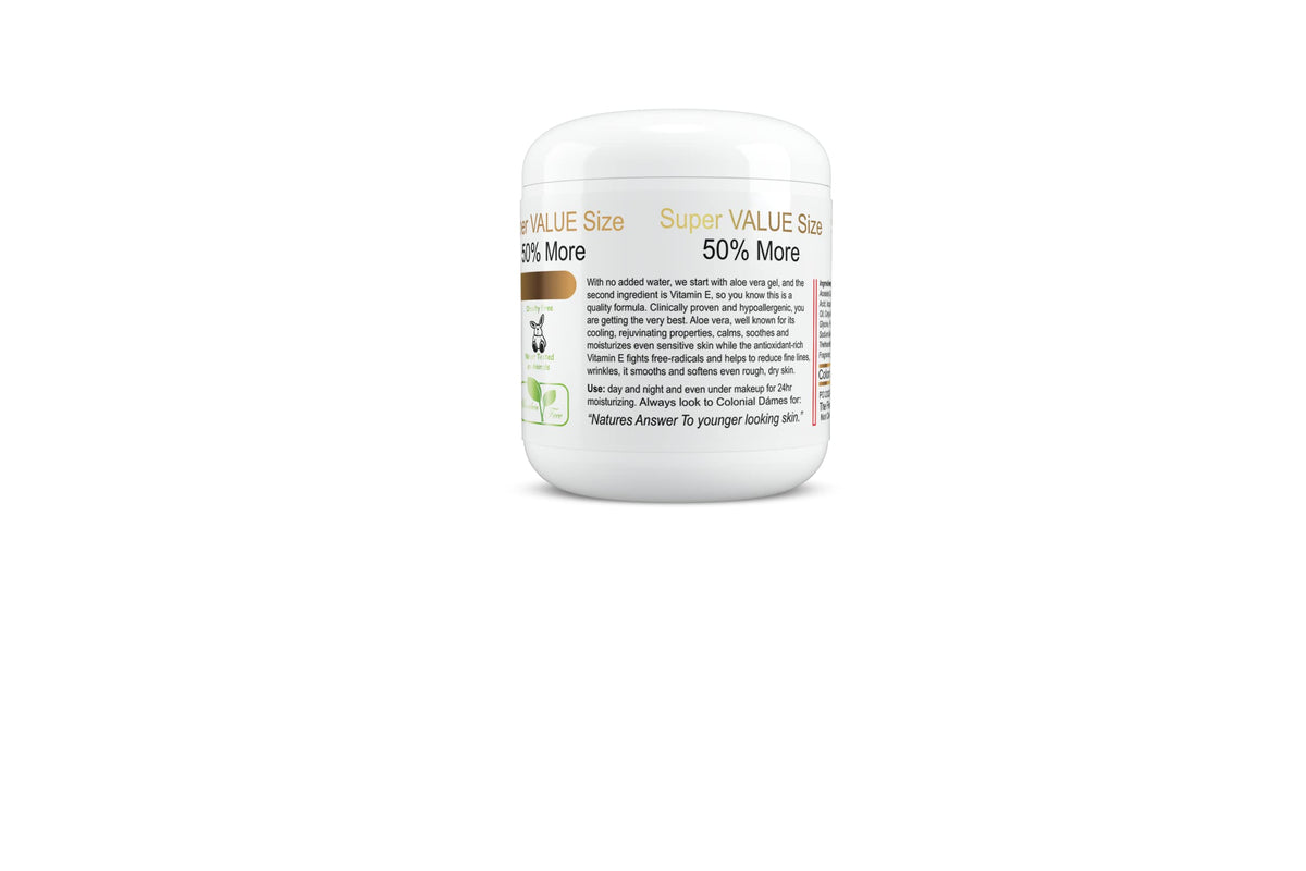 Crème Hydratante à la Vitamine E et Aloe Vera 70% Colonial Dames texture crémeuse
