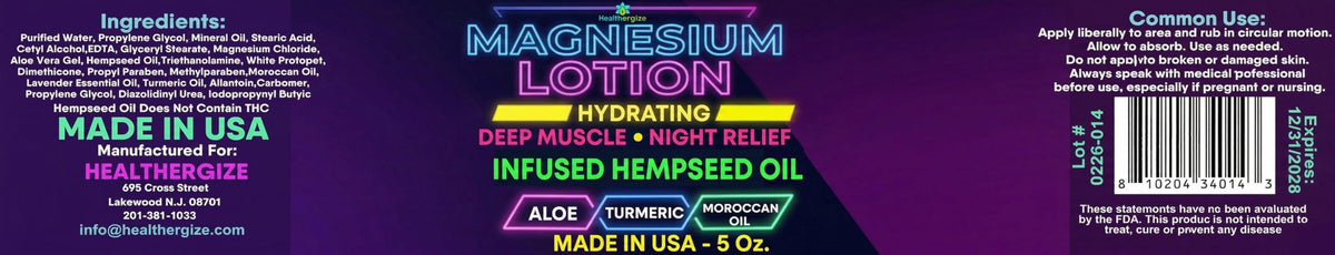 Crème magnésium Healthergize posée sur une table de nuit