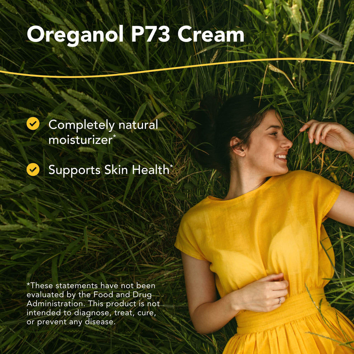 Crème Oreganol P73 60 ml avec texture crémeuse sur la main