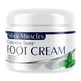 Crème pour les pieds Silver Miracles 2oz vue de face avec étiquette