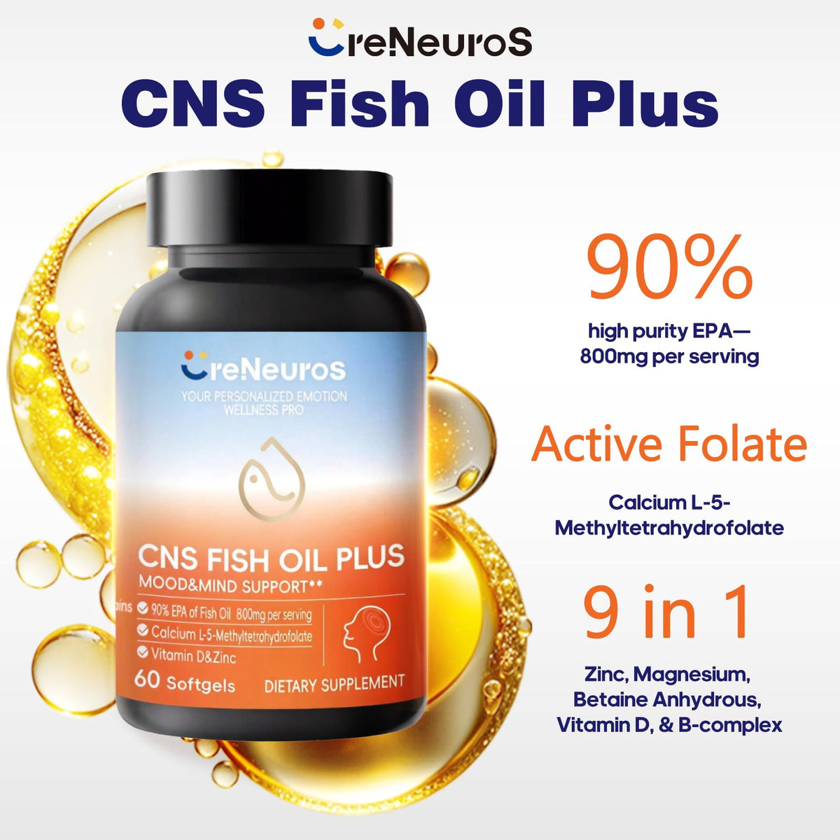 CreNeuroS Huile de Poisson Plus ingrédients listés