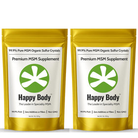 Cristaux de Soufre Biologiques HAPPY BODY 99,9% Pur MSM 907g vue de face