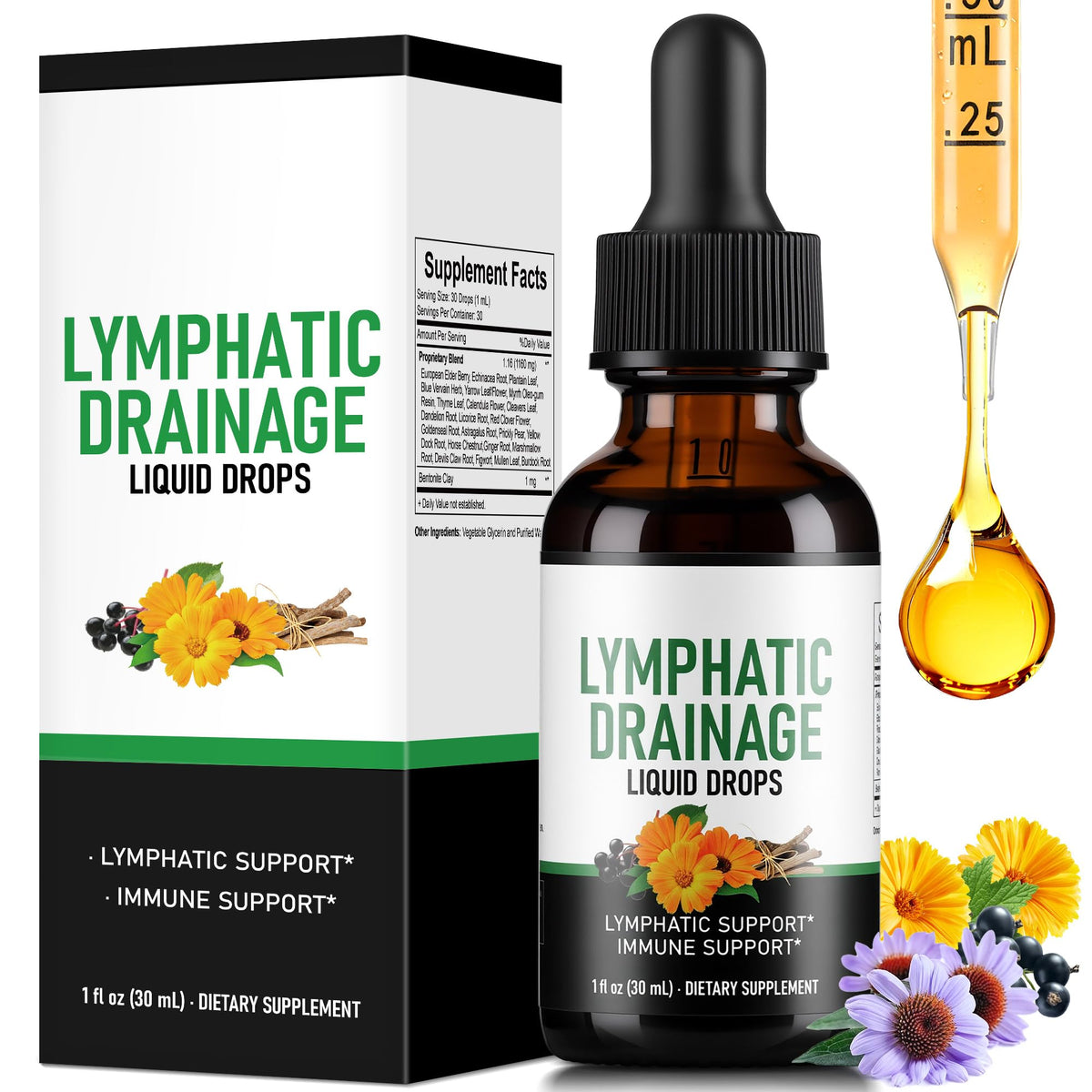 Crobirware Gouttes Drainage Lymphatique 30ml - vue d'ensemble du produit