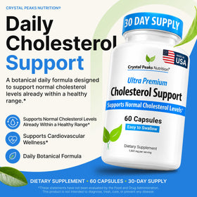 CRYSTAL PEAKS NUTRITION complément cholestérol emballage et capsules