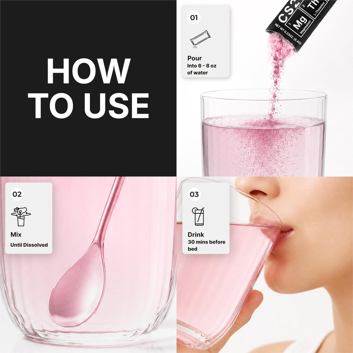 CS2 Boisson de Sommeil stick pack avec fruits rouges