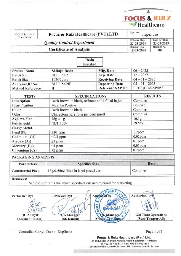 Cuillère accompagnant le pot de Shilajit Himalayen