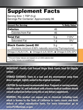 Cuillère de 5g d'Huile de Graines de Nigelle Amazing Nutrition