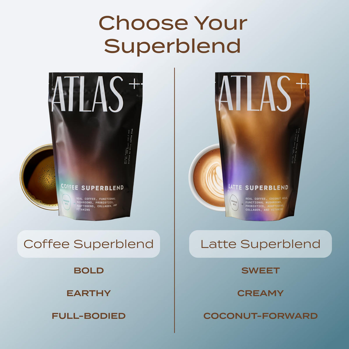 Cuillère de Café aux Champignons Superblend Atlas sur une table