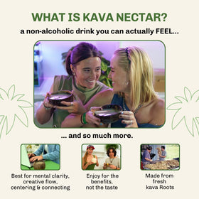 Cuillère de Kava Nectar sur un fond naturel