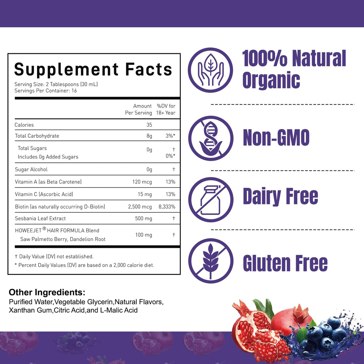 Cuillère de multivitamines liquides HOWEEJET prête à être utilisée