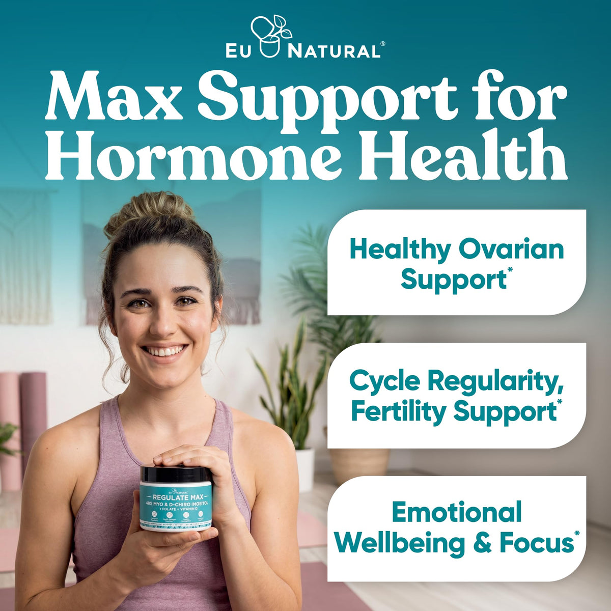 Cuillère de poudre d'Inositol Myo & D-Chiro Eu Natural