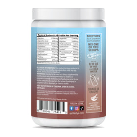 Cuillère de poudre de collagène chocolat ABOUT YOUR COLLAGEN avec une portion mesurée