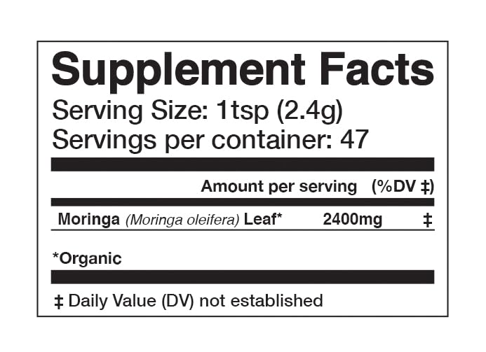 Cuillère de poudre de Moringa Anima Mundi