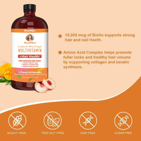 Cuillère de produit Rootfibo Multivitamine Liquide avec une portion prête à consommer