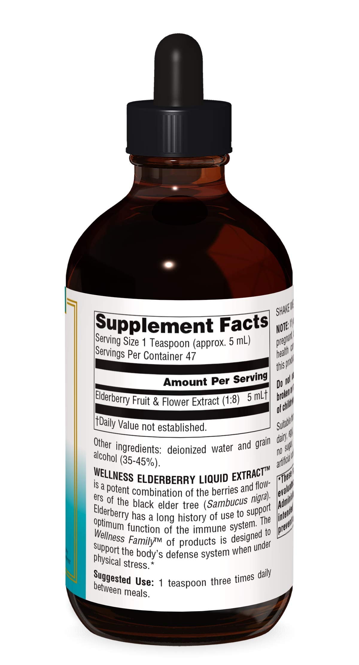 Cuillère doseuse de Source Naturals Extrait Liquide de Sureau 500 mg